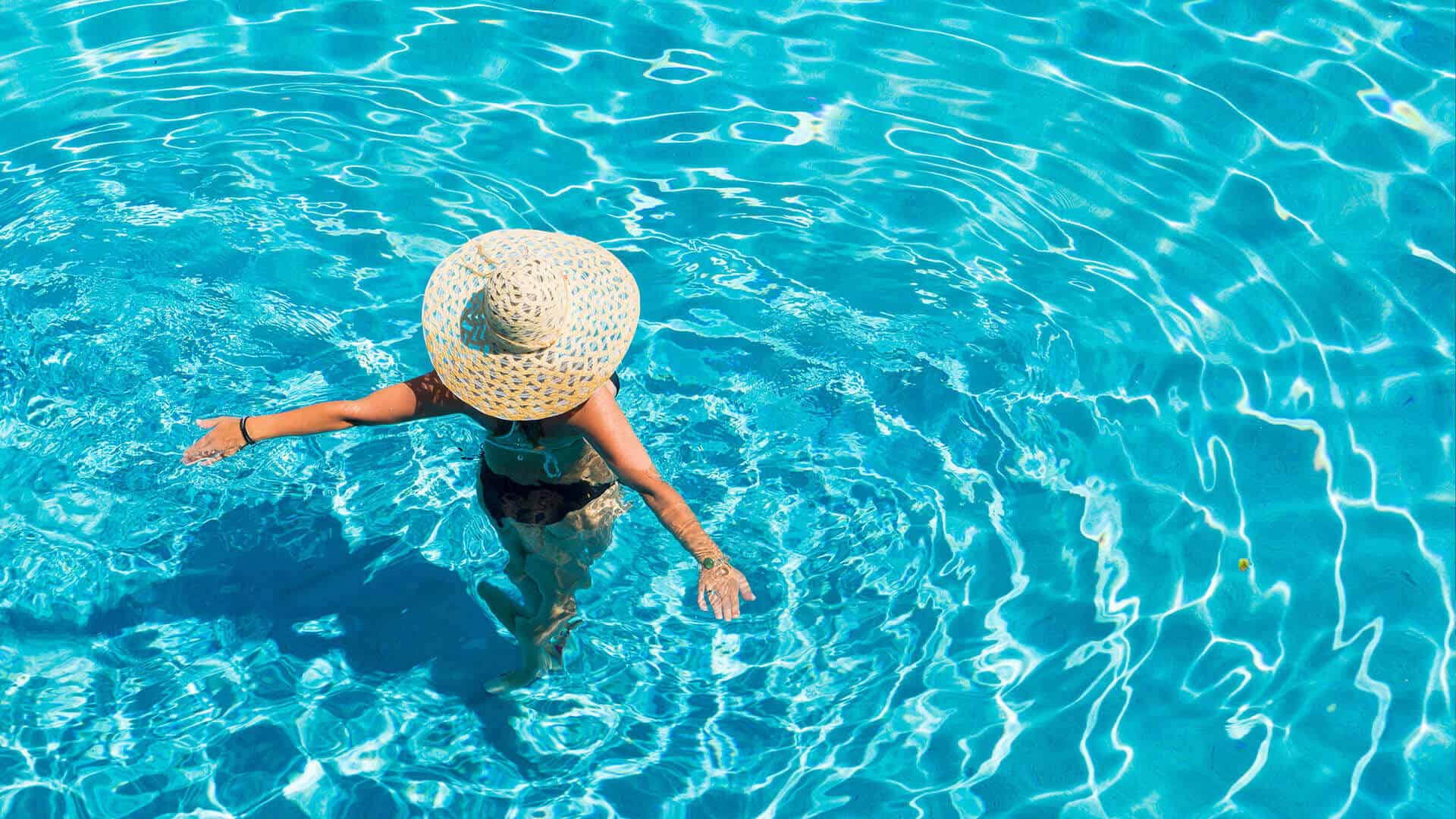 Compass Pools Woman in pool