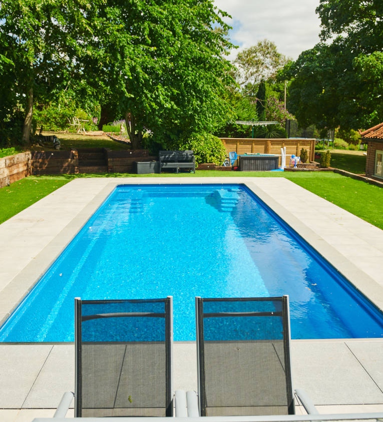 High-End XL Trainer Outdoor Pool Installation in Suffolk Side Image