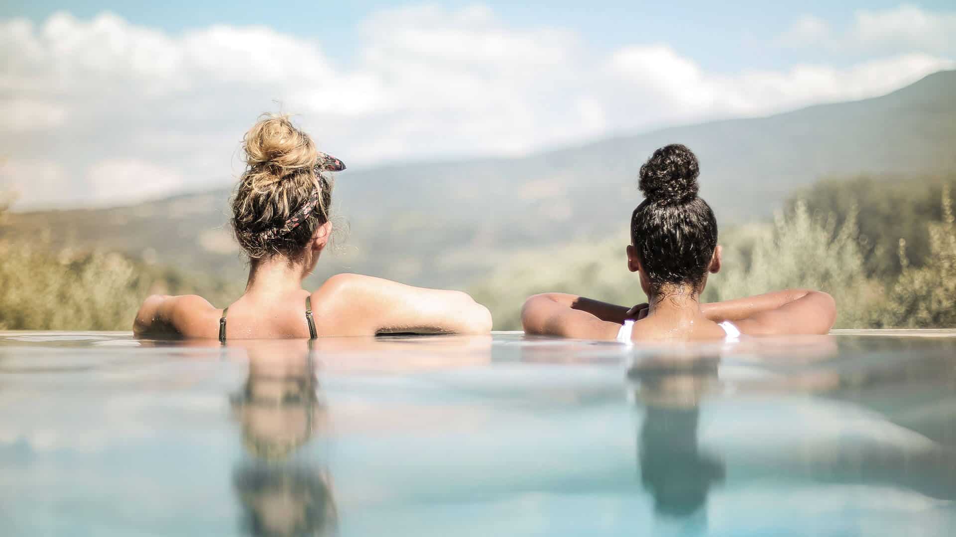 Two Women Poolside