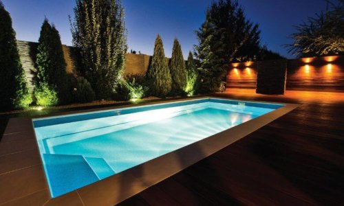Outdoor Pool at Night