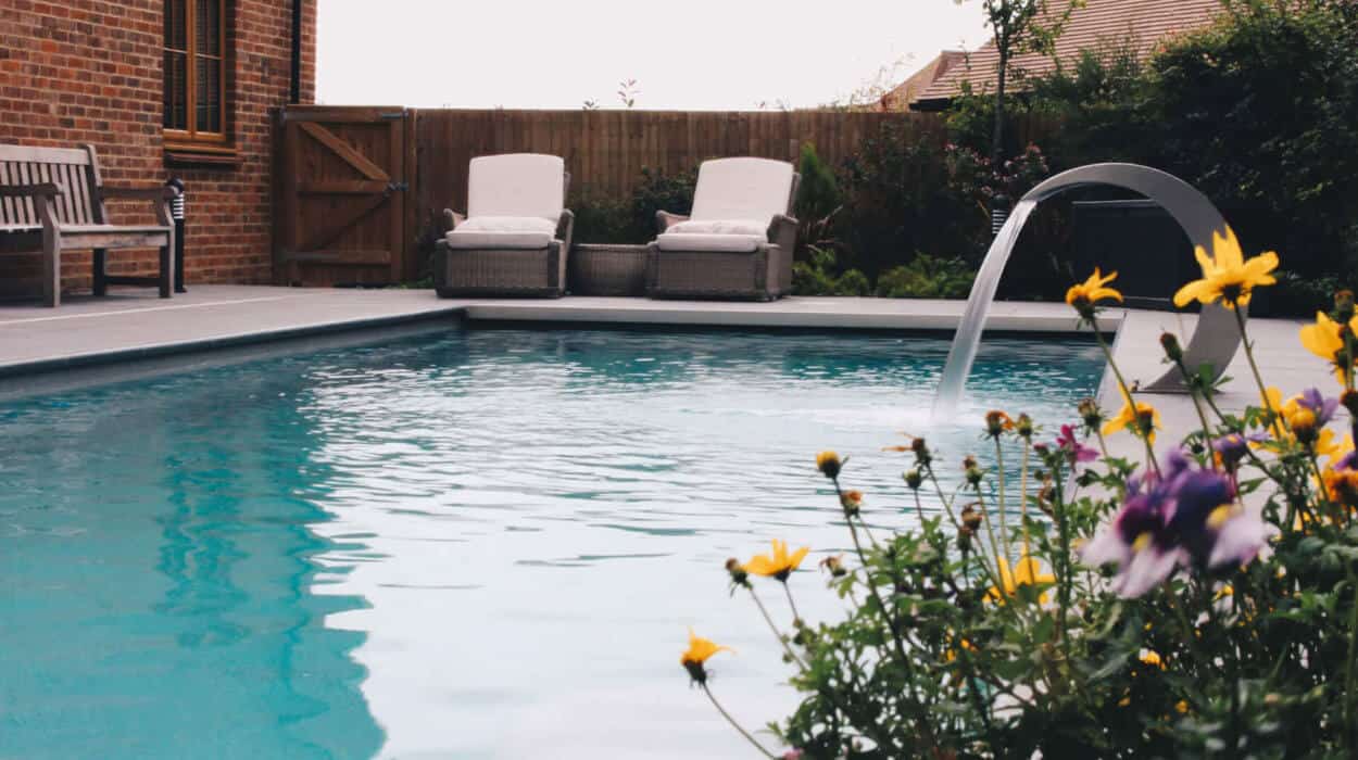 Outdoor Pool Two Loungers